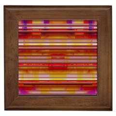 Abstract Stripes Color Game Framed Tiles by Sapixe