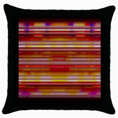 Abstract Stripes Color Game Throw Pillow Case (black) by Sapixe