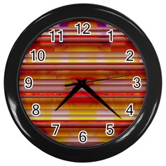 Abstract Stripes Color Game Wall Clock (black) by Sapixe