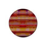 Abstract Stripes Color Game Rubber Round Coaster (4 pack)  Front