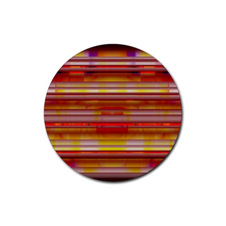 Abstract Stripes Color Game Rubber Round Coaster (4 pack) 