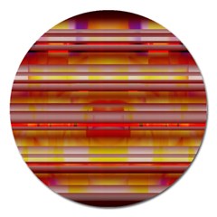 Abstract Stripes Color Game Magnet 5  (round) by Sapixe