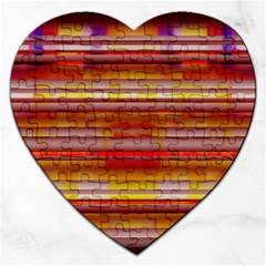 Abstract Stripes Color Game Jigsaw Puzzle (heart) by Sapixe