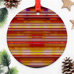 Abstract Stripes Color Game Round Ornament (two Sides) by Sapixe