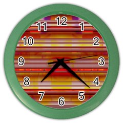 Abstract Stripes Color Game Color Wall Clock by Sapixe