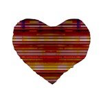 Abstract Stripes Color Game Standard 16  Premium Heart Shape Cushions Front