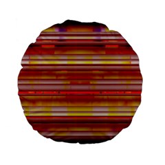 Abstract Stripes Color Game Standard 15  Premium Flano Round Cushions by Sapixe