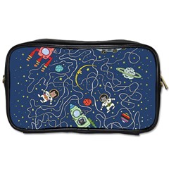 Cat Cosmos Cosmonaut Rocket Toiletries Bag (one Side) by Sapixe