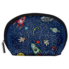 Cat Cosmos Cosmonaut Rocket Accessory Pouch (large) by Sapixe