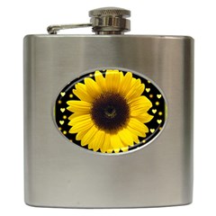 Flowers Hearts Heart Hip Flask (6 Oz) by Sapixe