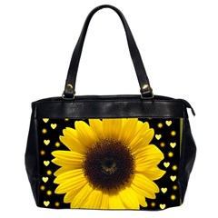 Flowers Hearts Heart Oversize Office Handbag (2 Sides)