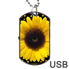 Flowers Hearts Heart Dog Tag Usb Flash (one Side) by Sapixe