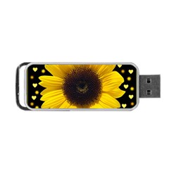 Flowers Hearts Heart Portable Usb Flash (two Sides) by Sapixe