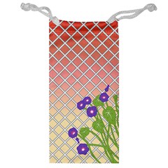 Morning Glory Argyle (blue Sky) Pattern Jewelry Bag by emilyzragz