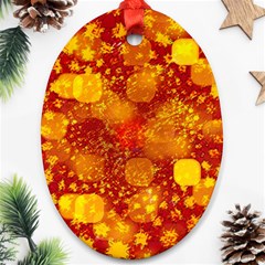 Christmas Star Advent Background Ornament (Oval)