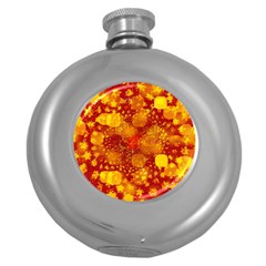 Christmas Star Advent Background Round Hip Flask (5 oz)