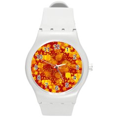 Christmas Star Advent Background Round Plastic Sport Watch (M)