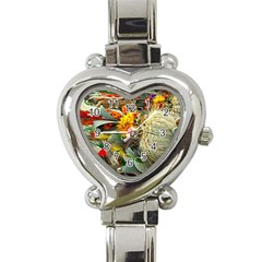 Flower Color Nature Plant Crafts Heart Italian Charm Watch