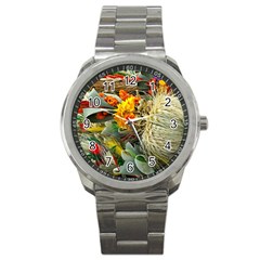 Flower Color Nature Plant Crafts Sport Metal Watch