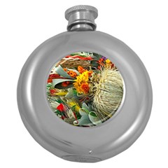 Flower Color Nature Plant Crafts Round Hip Flask (5 Oz) by Sapixe