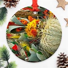 Flower Color Nature Plant Crafts Round Ornament (Two Sides)