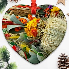 Flower Color Nature Plant Crafts Heart Ornament (Two Sides)