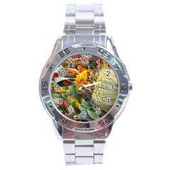 Flower Color Nature Plant Crafts Stainless Steel Analogue Watch