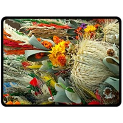 Flower Color Nature Plant Crafts Double Sided Fleece Blanket (Large) 