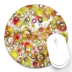 Background Christmas Star Advent Round Mousepads by Sapixe