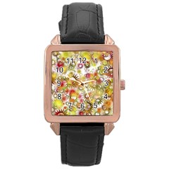 Background Christmas Star Advent Rose Gold Leather Watch  by Sapixe