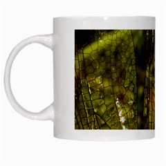 Dragonfly Dragonfly Wing Close Up White Mugs by Sapixe