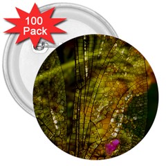 Dragonfly Dragonfly Wing Close Up 3  Buttons (100 Pack)  by Sapixe