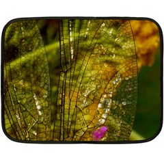 Dragonfly Dragonfly Wing Close Up Fleece Blanket (mini) by Sapixe