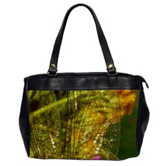 Dragonfly Dragonfly Wing Close Up Oversize Office Handbag (2 Sides)