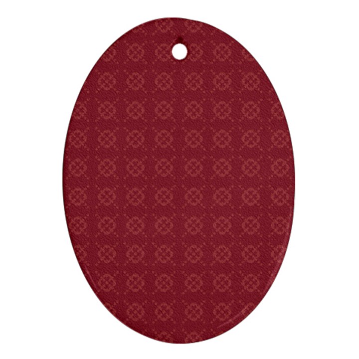 Pattern Background Texture Oval Ornament (Two Sides)