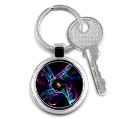 Abstract Art Color Design Lines Key Chains (round)  by Sapixe