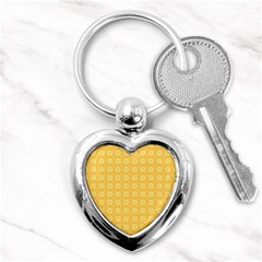 Pattern Background Texture Yellow Key Chains (heart)  by Sapixe