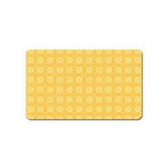 Pattern Background Texture Yellow Magnet (name Card) by Sapixe