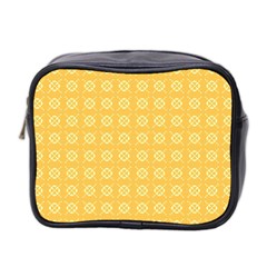 Pattern Background Texture Yellow Mini Toiletries Bag (two Sides) by Sapixe