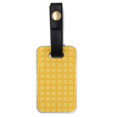 Pattern Background Texture Yellow Luggage Tags (one Side)  by Sapixe