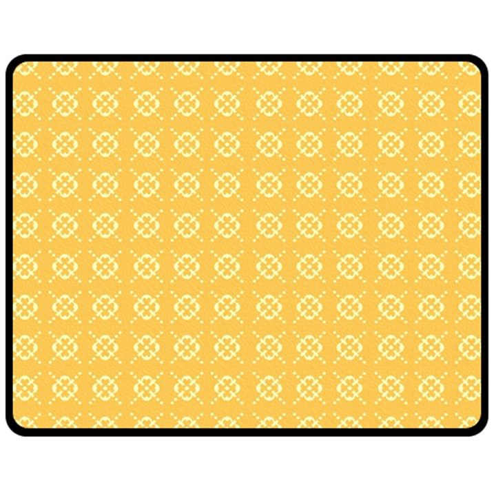 Pattern Background Texture Yellow Double Sided Fleece Blanket (Medium) 