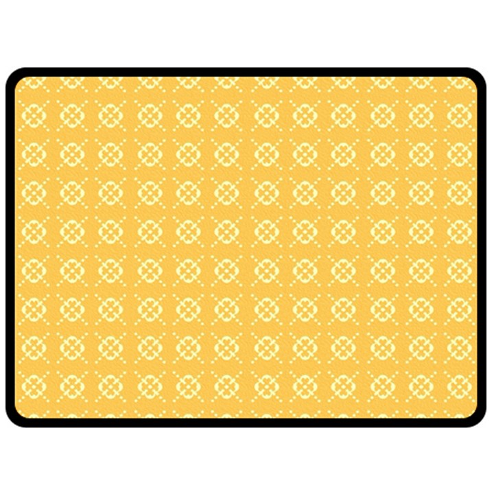 Pattern Background Texture Yellow Double Sided Fleece Blanket (Large) 