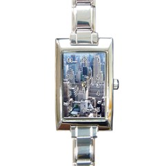 Manhattan New York City Rectangle Italian Charm Watch by Sapixe