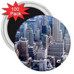 Manhattan New York City 3  Magnets (100 Pack) by Sapixe