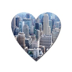 Manhattan New York City Heart Magnet by Sapixe