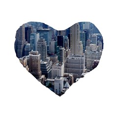 Manhattan New York City Standard 16  Premium Heart Shape Cushions by Sapixe