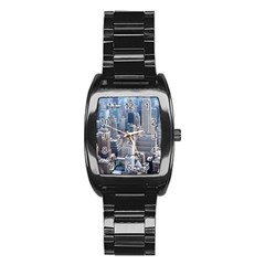 Manhattan New York City Stainless Steel Barrel Watch by Sapixe