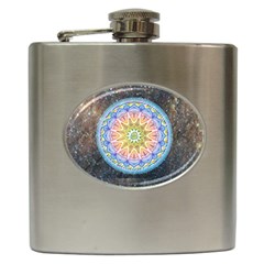 Mandala Cosmos Spirit Hip Flask (6 Oz) by Sapixe