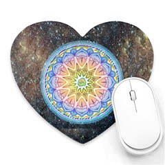 Mandala Cosmos Spirit Heart Mousepads by Sapixe