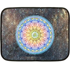 Mandala Cosmos Spirit Fleece Blanket (mini) by Sapixe